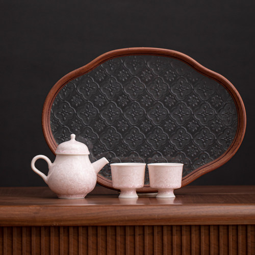 ZhenQi结晶釉西施功夫茶壶茶盘