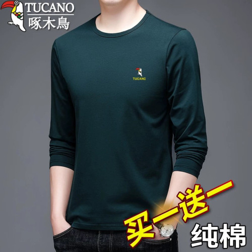 长袖中年啄木鸟新款春秋季男