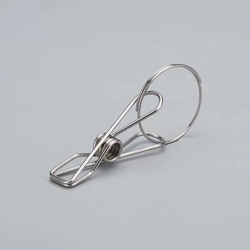304不锈钢夹子带圈晾衣夹