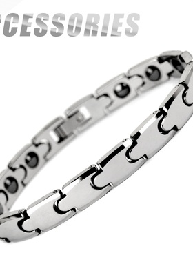 外贸日本GE99.99%磁疗钨钢手链锗粒钨金防辐射抗疲劳保健健康礼物