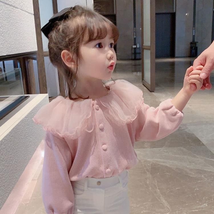 2024女童春秋装新款长袖宝宝娃娃衫儿童卫衣打底衫小女孩上衣潮
