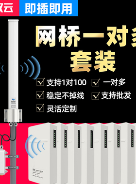 双云无线网桥CPE室外定向3公里5.8G大功率千兆户外点对点桥接一对多工程wifi电梯监控AP工业PLC客户端中继
