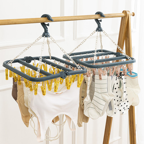 塑料夹子婴儿多功能防风晾衣架