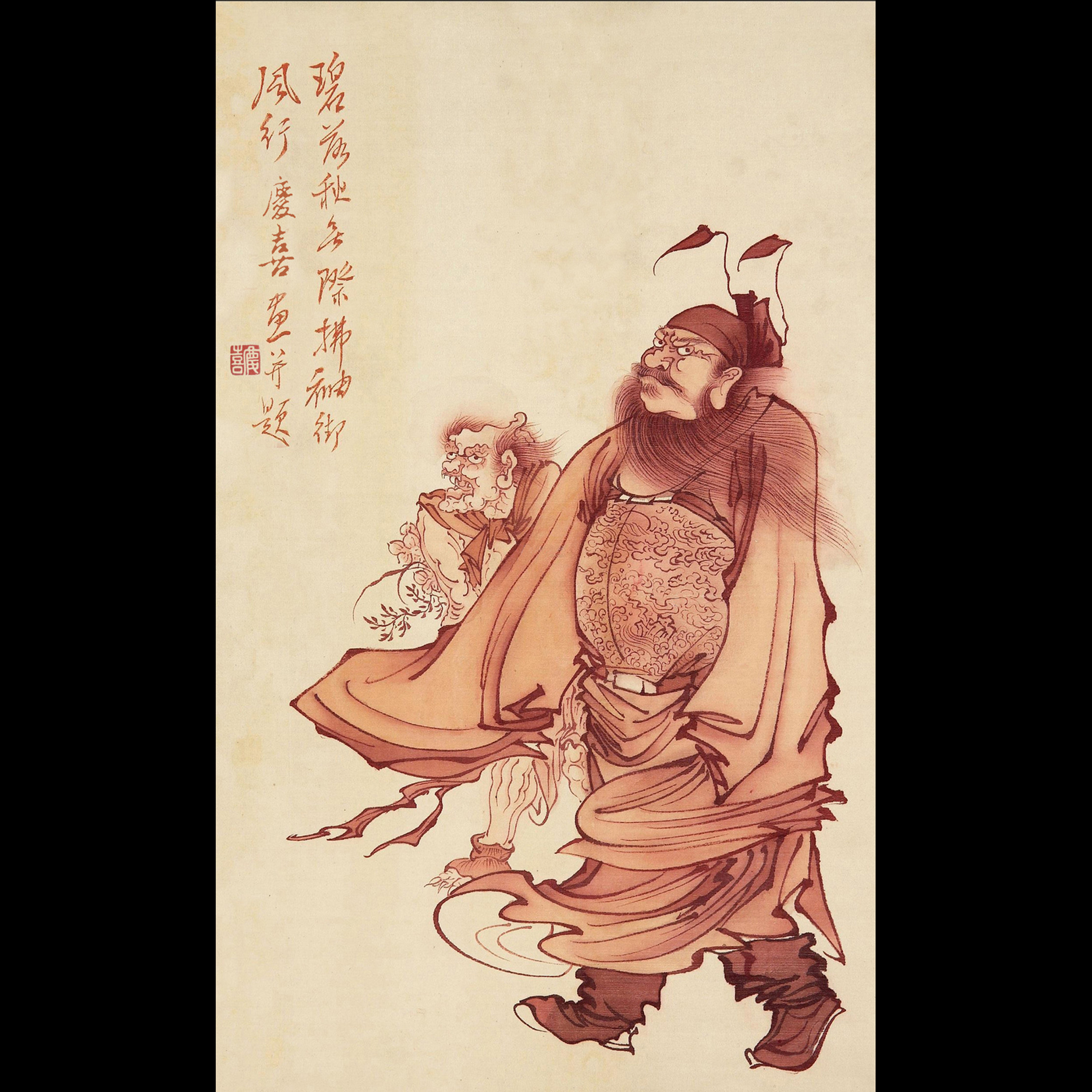 朵莲精舍手绘钟馗真迹镇宅国画