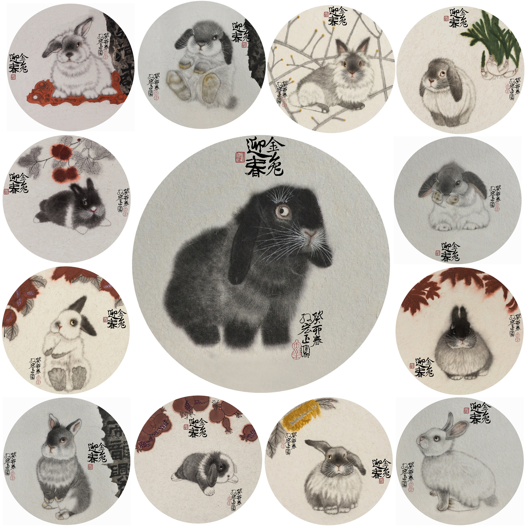 朵莲精舍手绘国画扇面纯手绘真迹