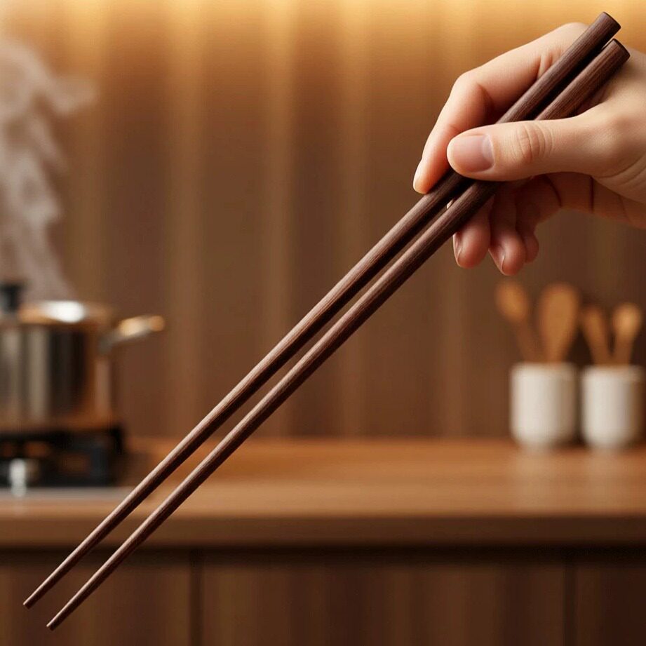 长筷子油炸高温鸡翅木火锅筷加长筷厨房专用油锅捞面特长红檀木
