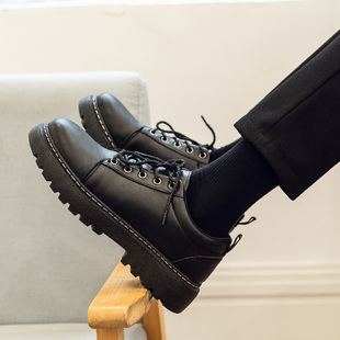 男韩版 小皮鞋 潮流商务正装 英伦休闲百搭黑色青年新款 男鞋 帅气皮鞋