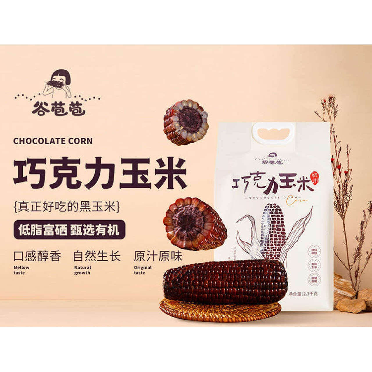 谷苞苞巧克力黑甜糯玉米真空10玉米
