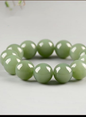晴水绿圆珠单圈手串深绿浅绿晴水色男女款6~20毫米百搭气质手链