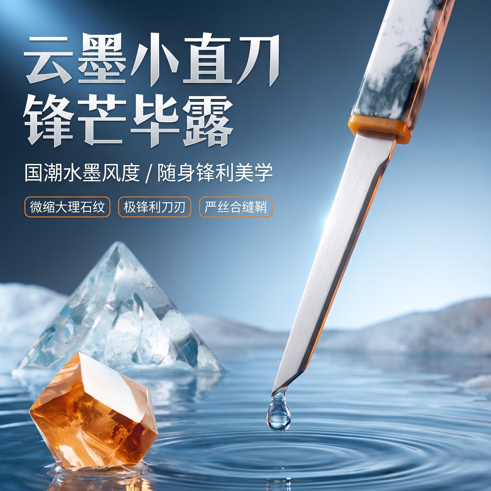 云墨水果刀家用小刀锋利高硬度