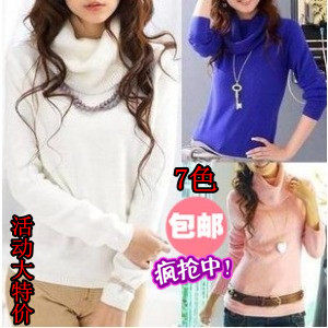 促销优惠包邮送2022秋冬装新款韩版女装打底衫高领女士毛衣针织衫