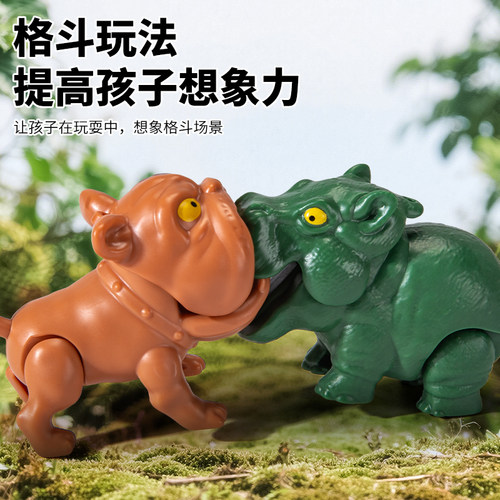 侏罗纪咬手指恐龙关节可动动物鲨鱼鳄鱼模型潮玩摆件解压玩具趣味