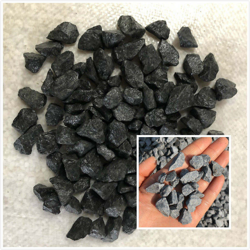 深灰色碎石子黑色砾石灰色洗米石透水石日式庭院枯山水石子玄武岩