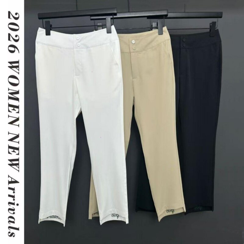 2026春夏韩国高尔夫服装女士长裤弹力修身运动球裤速干高尔夫女裤