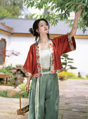 无贰集【杨梅酒】宋制妆花貉袖短衫松紧吊带宋裤传统日常夏季汉服