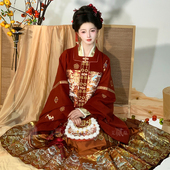 无贰集 狮狮如意 红色拜年刺绣补服马面裙对交穿新年明制汉服