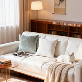 默色空间月素天青戈绒提花双面抱枕新中式 沙发腰枕高品质羽丝靠垫