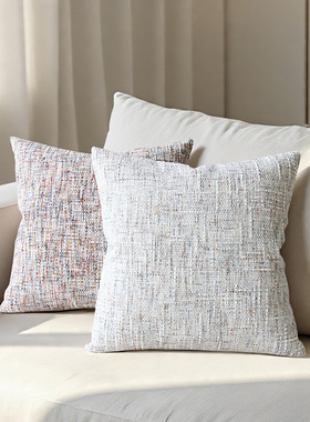 MOSE默色空间杏子灰雪尼尔抱枕莫奈彩复古香芋紫双面艺术靠垫揽枕