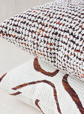 默色空间蛇舞风生老钱风双面提花抱枕高克重沙发腰枕高级感靠垫