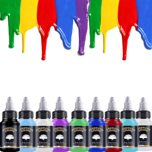 水性丙烯喷笔喷枪喷漆颜料 水洗易洗快干 墙绘家具补漆模型30ml
