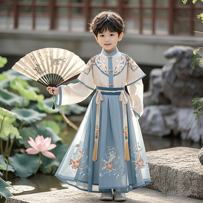汉服男童儿童新中式国风古装唐装