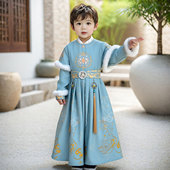 古风男童汉服冬装 男宝古风拜年服 日常可穿古装 儿童新中式 国风唐装