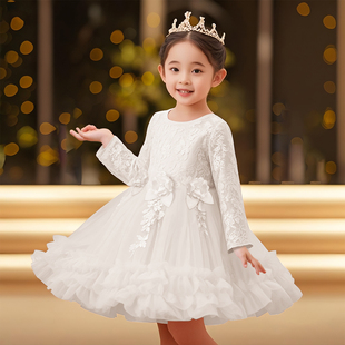 女童礼服高端轻奢小众儿童日常可穿公主裙婚礼花童小主持人演出服