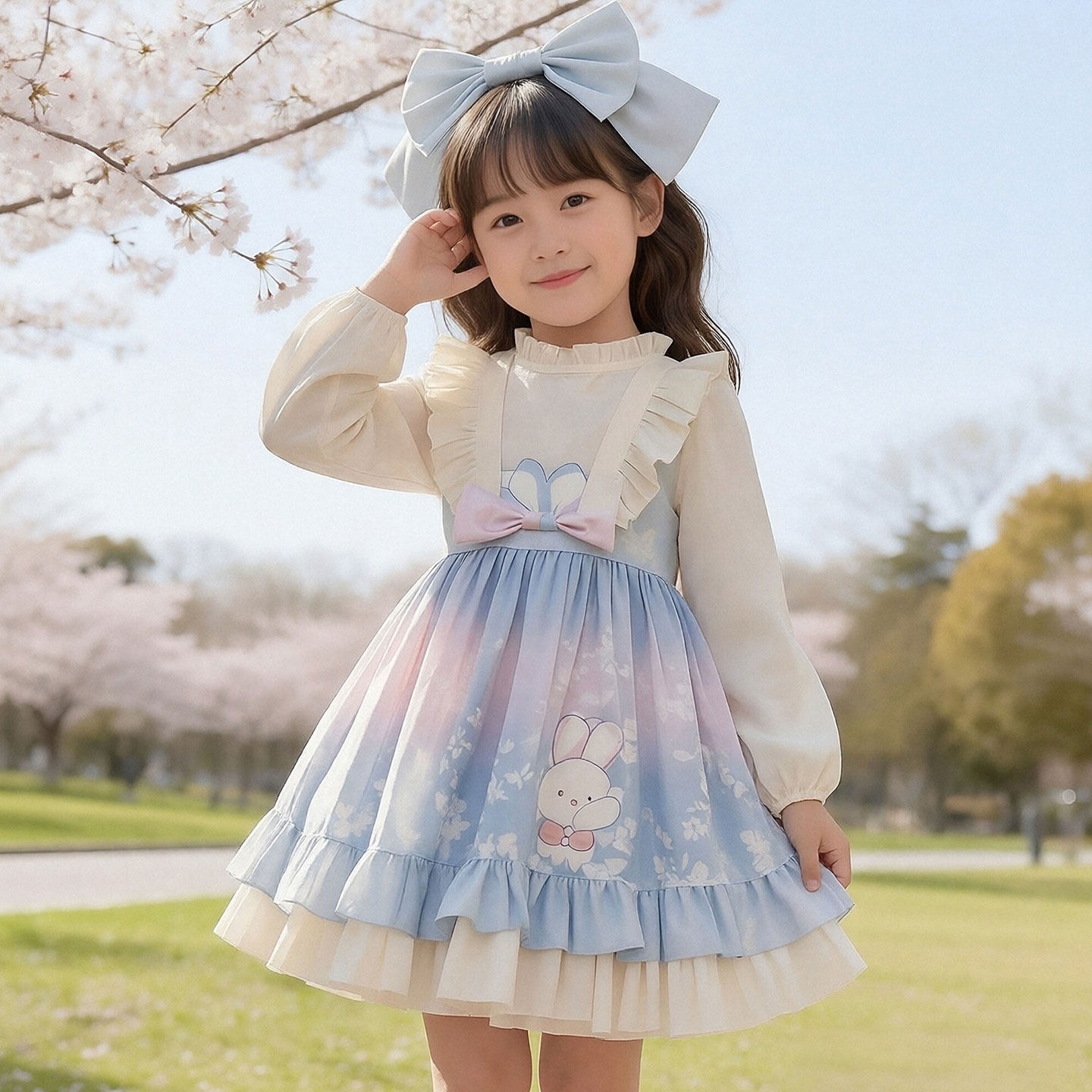 洛丽塔女童连衣裙春秋2026新款儿童公主裙春装小女孩洋气绝美裙子