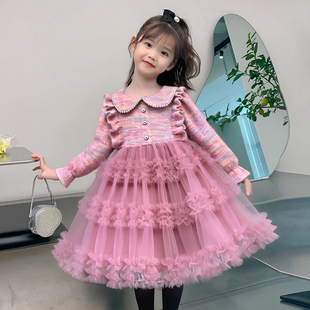 女童连衣裙春秋2026新款小女孩绝美生日公主裙儿童日常可穿裙子女