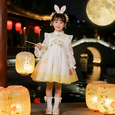 汉服女童中秋节服装儿童古风唐装