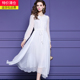 真丝连衣裙2025春季 高端名媛轻奢白色裙子杭州大牌桑蚕丝长裙 新款