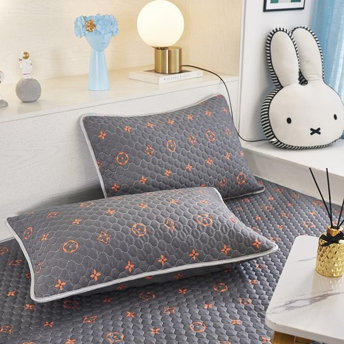 夹棉绗缝助眠成人枕套48x74cm