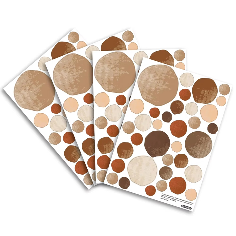 boho圆点墙pvc自粘贴儿童房改造