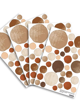 波西米亚boho圆点自粘墙贴儿童房卧室家居布置改造墙贴纸