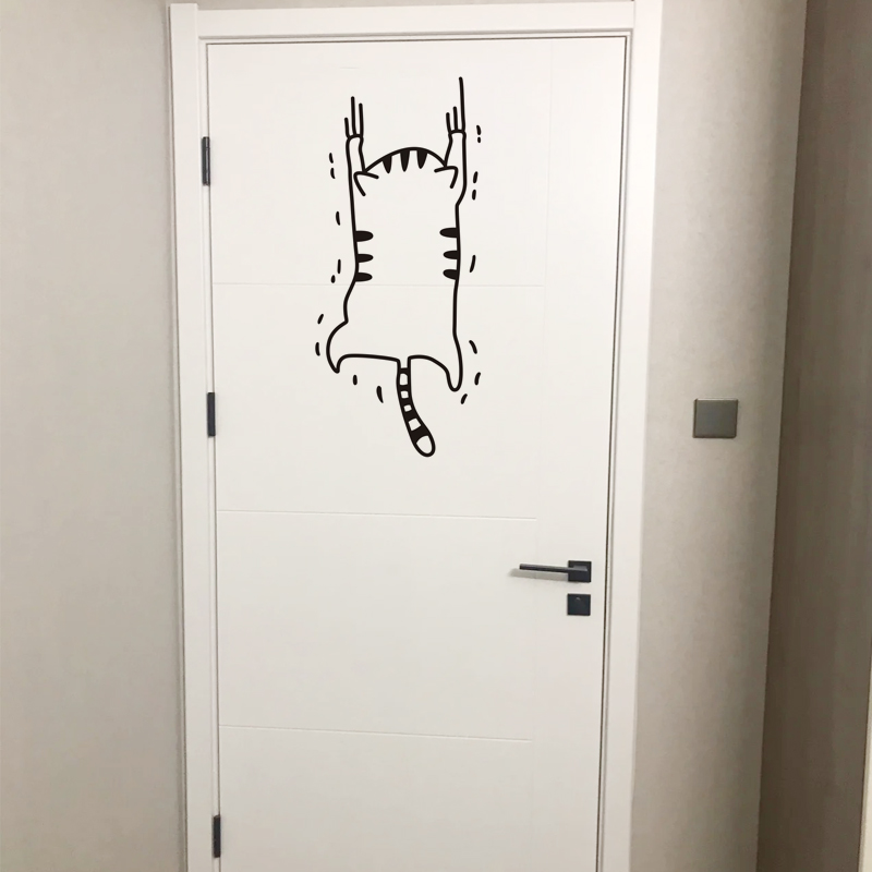 玻璃窗镂空pvc可爱喵咪墙贴