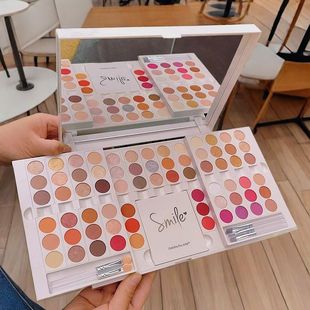 ins网红同款创意DIY眼影便携哑光珠光细闪眼影盘高光腮红修容组合