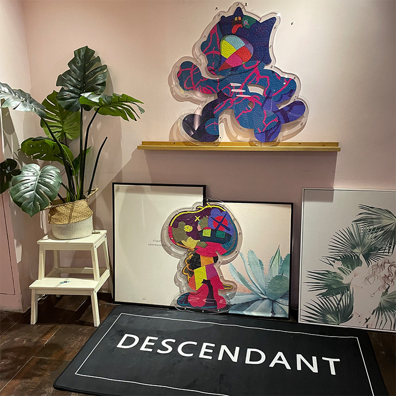 kaws 史努比布鲁克林进口高透明亚克力现代家居装饰异型画框拼图