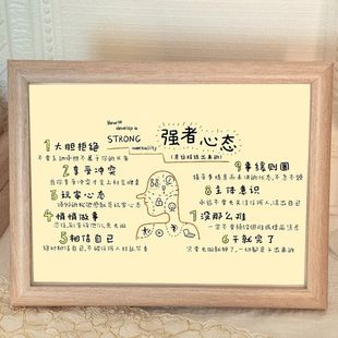 强者心态励志文字相框摆台房间装饰品送朋友闺蜜礼物卧室床头摆件