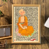 揭谛菩提摩提古典菩萨中式 画像相框房间平安桌面摆件墙面装 饰挂画