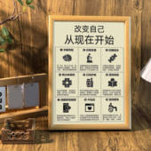 改变自己从现在开始执行力相框摆台励志系书桌房间办公桌装 饰摆件
