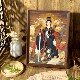 新中式 饰挂画书房客厅玄关摆件 相框九天玄女吉祥画壁画神话墙面装