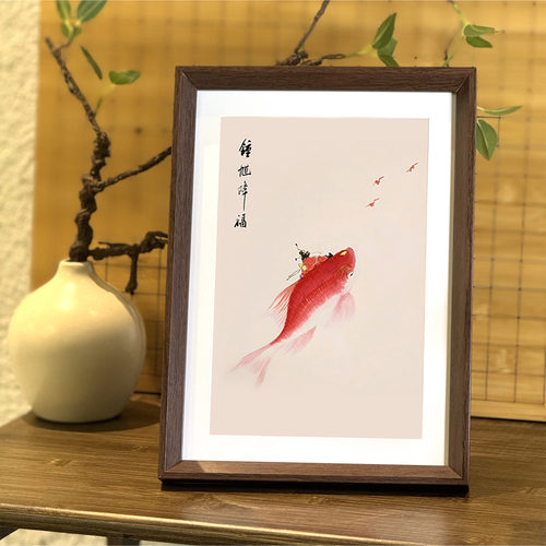 钟馗降福创意字画挂画摆台摆件