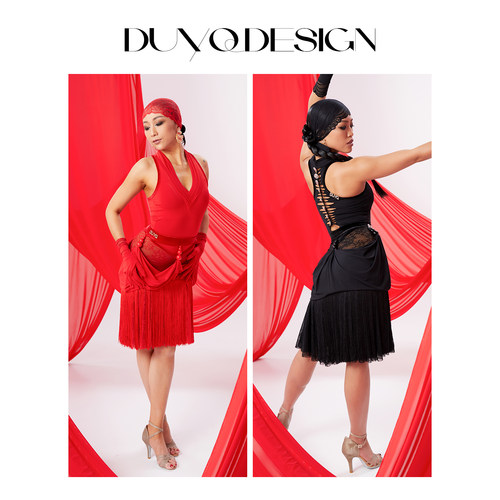 DUYQ原创手工编织连体衣拉丁舞服