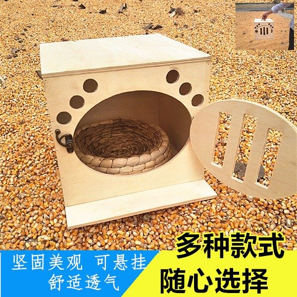 实木鸽子窝木质繁殖孵化配对笼放飞猫窝兔子窝可悬挂巢窝木箱赛鸽