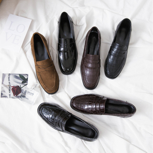 韩版百搭chic平底中跟单鞋