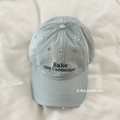 韩国ins磨毛做旧棒球帽女新款 软顶情侣遮阳鸭舌帽深顶显脸小帽子