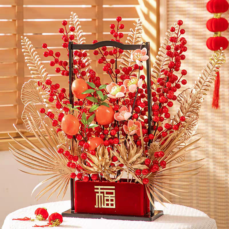 2026马年发财果福桶摆件送礼插花桌面摆件场景布置抱抱桶新年新年,家居饰品,福桶,淘宝优惠券,粉丝福利购,淘宝优惠卷