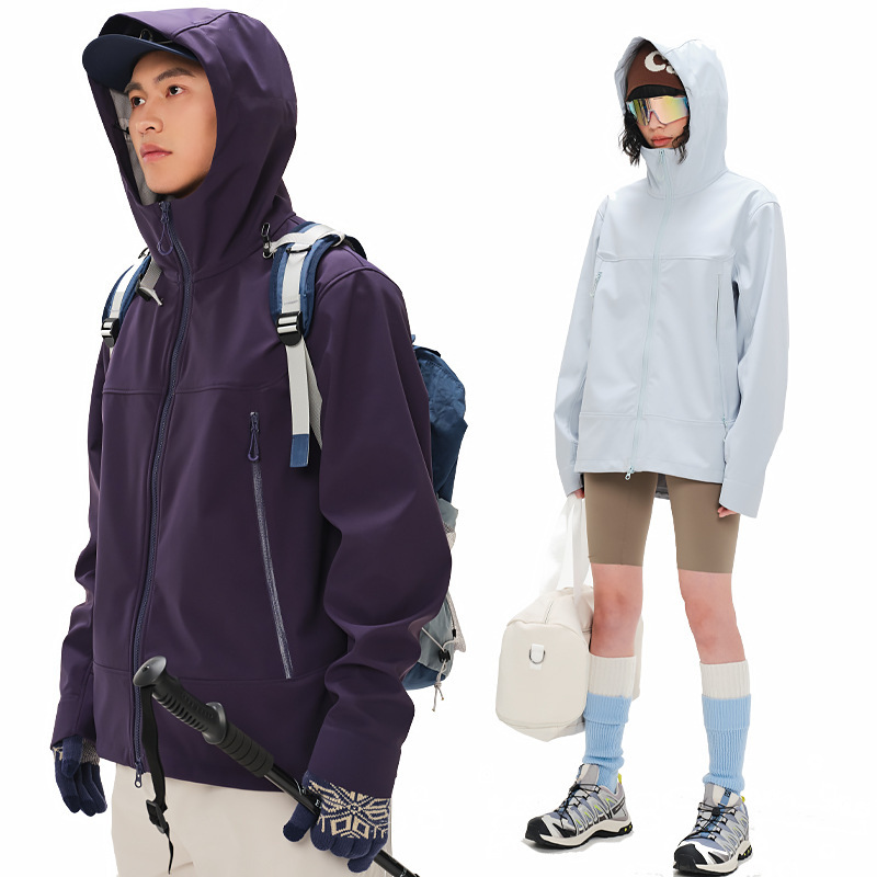 户外软壳城市休闲2025春秋新款三防冲锋衣女外套男