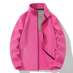 潮牌保暖抓绒衣男女同款 奥粒绒运动外套秋冬加厚立领冲锋内胆开衫