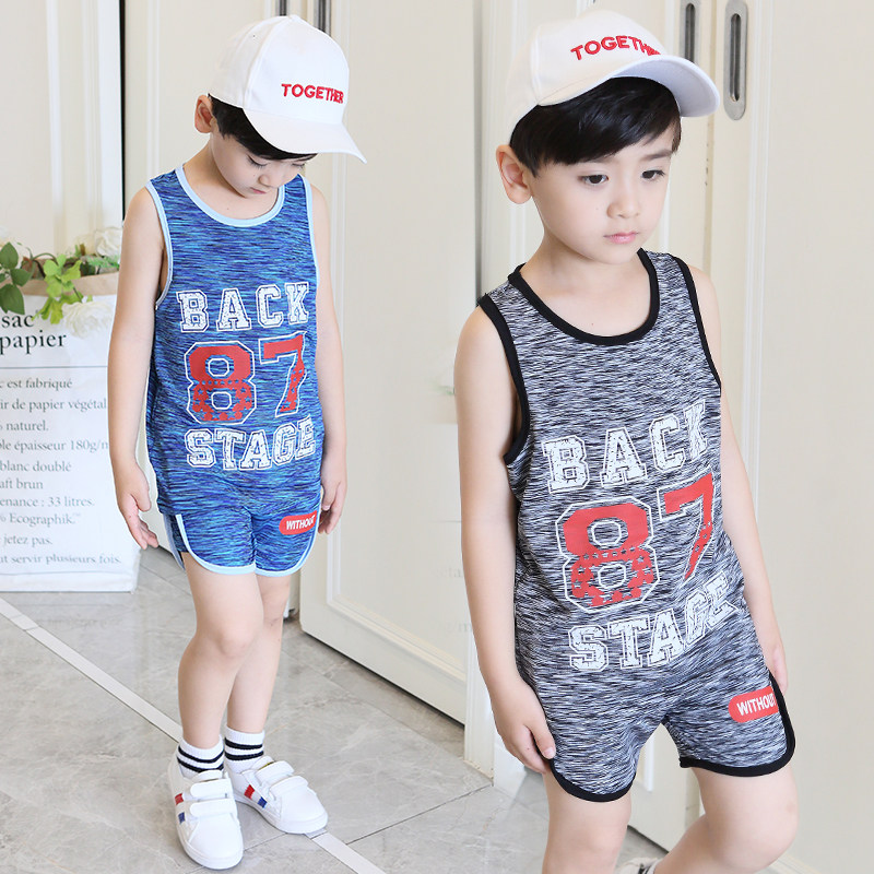 Boy vest shorts suit children Summer wear 2019 new pattern Children's clothing motion Sleeveless summer boy Quick drying clothesin the Children/Baby/Family fitted , Set  category - from Buy2taobao.com to provide professional Taobao agent buy service